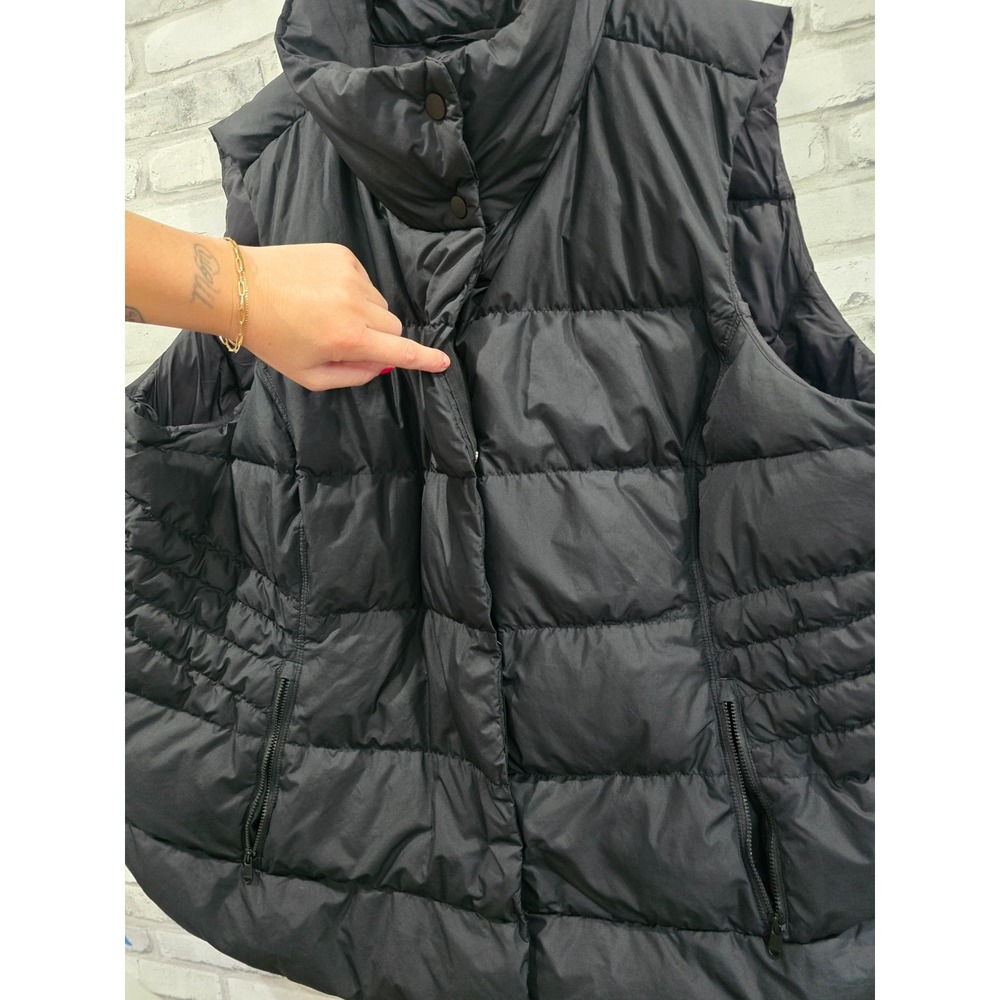 Athleta Gilet Downtown Vest Womens Size 3X Black Full Zip Down Quilted Puffer - Picture 5 of 11